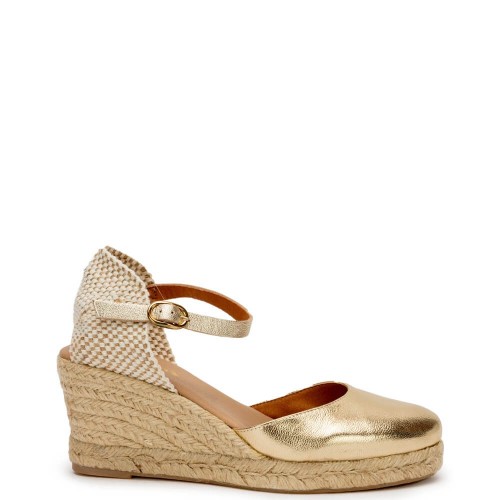 G2142G Γυναικεία Εσπαντρίγια-Πλατφόρμα ADAM'S SHOES Χρυσό