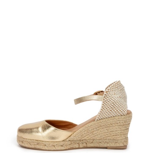 G2142G Γυναικεία Εσπαντρίγια-Πλατφόρμα ADAM'S SHOES Χρυσό