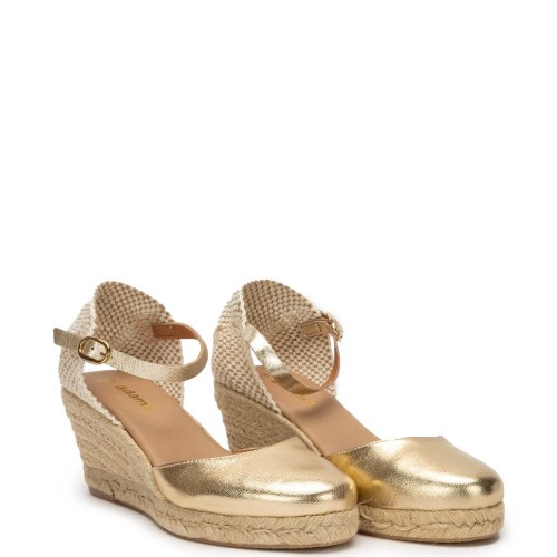 G2142G Γυναικεία Εσπαντρίγια-Πλατφόρμα ADAM'S SHOES Χρυσό
