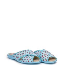 G2145LB Γυναικεία Παντόφλα ADAM'S SHOES Σιέλ