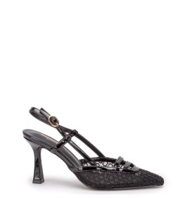G2153B Γυναικείο Slingback ADAM'S SHOES Μαύρο
