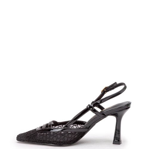 G2153B Γυναικείο Slingback ADAM'S SHOES Μαύρο