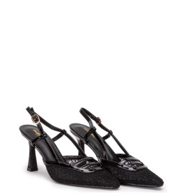 G2153B Γυναικείο Slingback ADAM'S SHOES Μαύρο