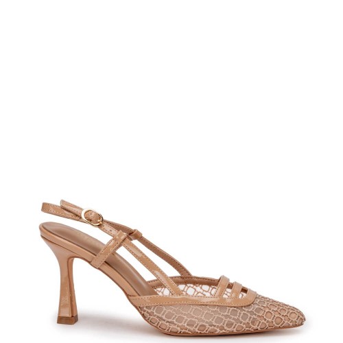 G2153BE Γυναικείο Slingback ADAM'S SHOES Μπεζ