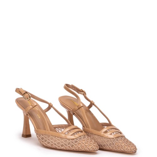 G2153BE Γυναικείο Slingback ADAM'S SHOES Μπεζ