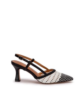 G2154B Γυναικείο Slingback QUEEN ELENA Μαύρο