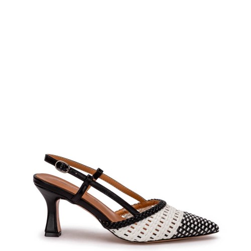 G2154B Γυναικείο Slingback QUEEN ELENA Μαύρο