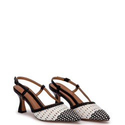 G2154B Γυναικείο Slingback QUEEN ELENA Μαύρο