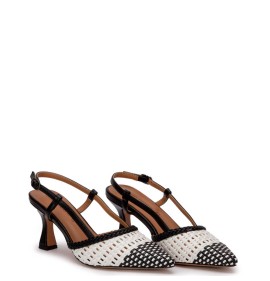 G2154B Γυναικείο Slingback QUEEN ELENA Μαύρο