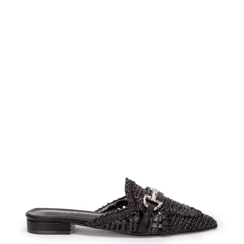 G2157B Γυναικεία Παντόφλα Mule ADAM'S SHOES Μαύρο