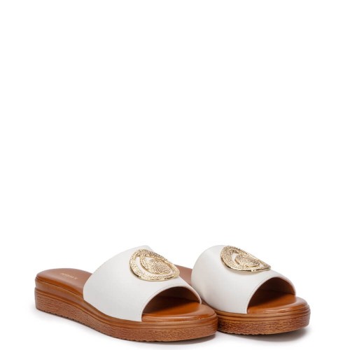 G2170W Γυναικεία Παντόφλα ADAM'S SHOES Λευκό