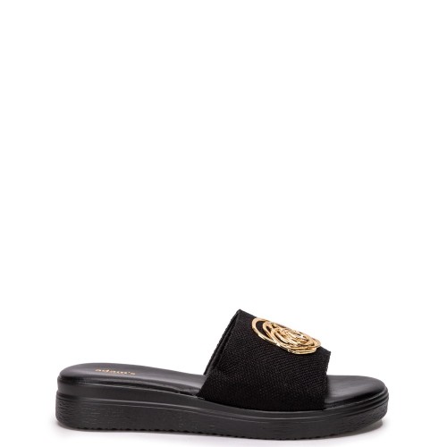 G2171B Γυναικεία Παντόφλα ADAM'S SHOES Μαύρο