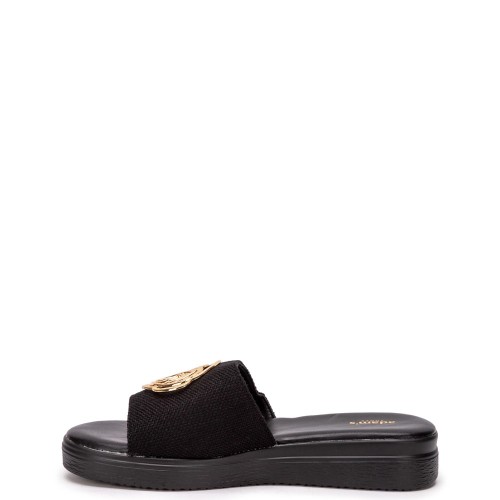 G2171B Γυναικεία Παντόφλα ADAM'S SHOES Μαύρο
