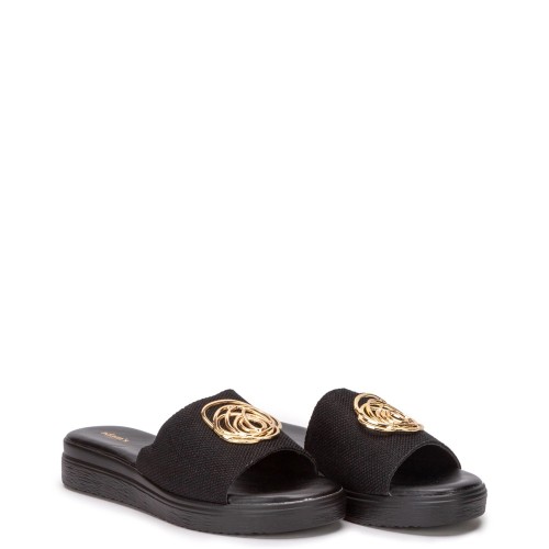 G2171B Γυναικεία Παντόφλα ADAM'S SHOES Μαύρο