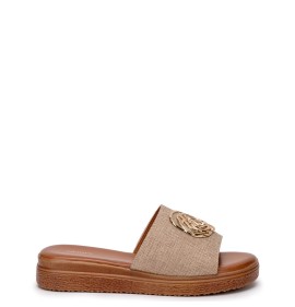 G2171BE Γυναικεία Παντόφλα ADAM'S SHOES Μπεζ