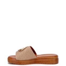 G2171BE Γυναικεία Παντόφλα ADAM'S SHOES Μπεζ