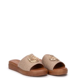 G2171BE Γυναικεία Παντόφλα ADAM'S SHOES Μπεζ