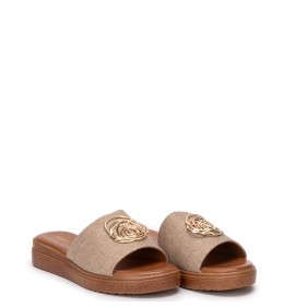 G2171BE Γυναικεία Παντόφλα ADAM'S SHOES Μπεζ