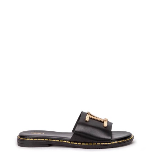 G2172B Γυναικεία Παντόφλα ADAM'S SHOES Μαύρο