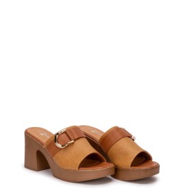 G2174C Γυναικεία Παντόφλα ZAK SHOES Κάμελ