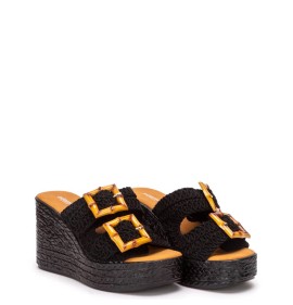 G2177B Γυναικεία Πλατφόρμα-Παντόφλα ADAM'S SHOES Μαύρο