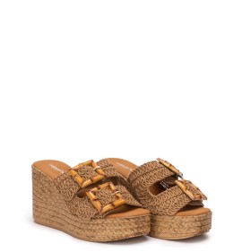 G2177BΕ Γυναικεία Πλατφόρμα-Παντόφλα ADAM'S SHOES Μπεζ