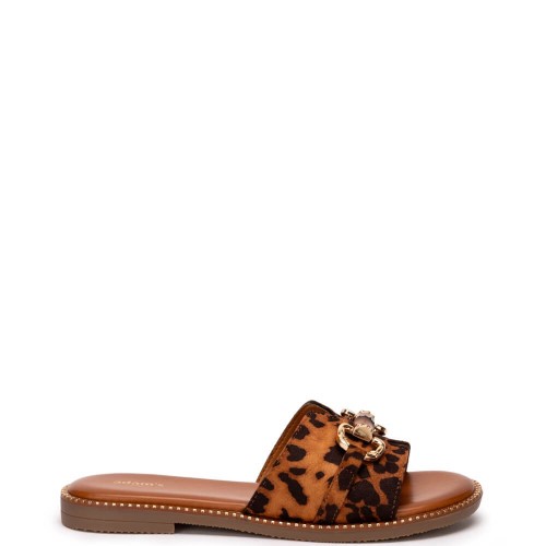 G2179L Γυναικεία Παντόφλα ADAM'S SHOES Animal Print