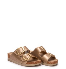 G2204BG Γυναικεία Ανατομική Παντόφλα COMFORT WAY Μπεζ-Χρυσό