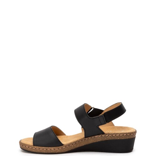 G2216B Γυναικείο Ανατομικό Πέδιλο ADAM'S SHOES Μαύρο