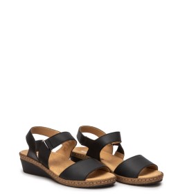 G2216B Γυναικείο Ανατομικό Πέδιλο ADAM'S SHOES Μαύρο