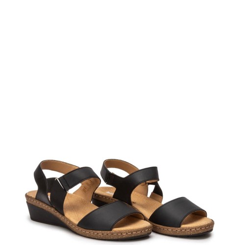 G2216B Γυναικείο Ανατομικό Πέδιλο ADAM'S SHOES Μαύρο
