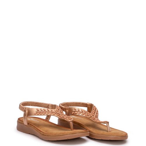 G2218BR Γυναικείο Πέδιλο ZAK SHOES Μπρονζέ