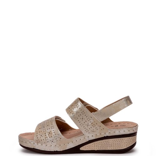 G2229PL Γυναικείο Ανατομικό Πέδιλο ZAK SHOES Πλατίνα