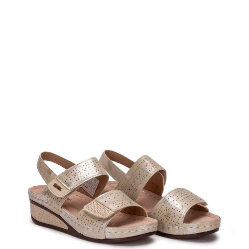 G2229PL Γυναικείο Ανατομικό Πέδιλο ZAK SHOES Πλατίνα