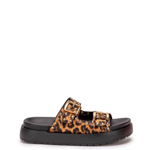 G2235L Γυναικεία Παντόφλα Flatform ZAK SHOES Animal Print