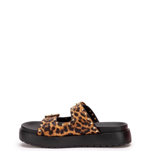 G2235L Γυναικεία Παντόφλα Flatform ZAK SHOES Animal Print