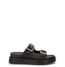 G2236B Γυναικεία Παντόφλα Flatform ZAK SHOES Μαύρο