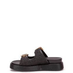 G2236B Γυναικεία Παντόφλα Flatform ZAK SHOES Μαύρο