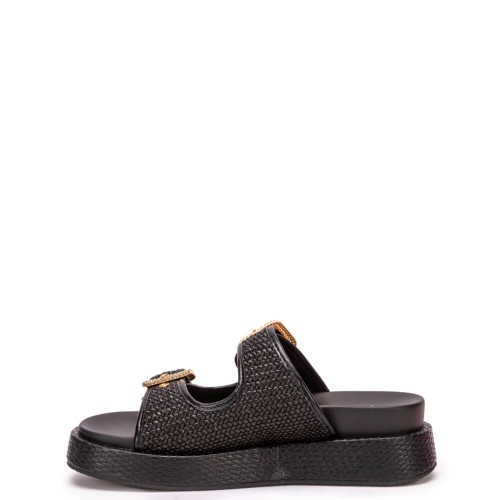 G2236B Γυναικεία Παντόφλα Flatform ZAK SHOES Μαύρο