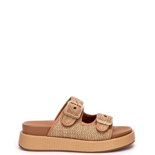 G2236BE Γυναικεία Παντόφλα Flatform ZAK SHOES Μπεζ