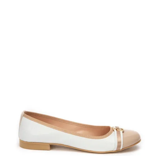 G7065BEW Γυναικεία Μπαλαρίνα Υπερμεγέθης Blondie Λευκό-Μπεζ G7065BEW Γυναικεία Μπαλαρίνα Υπερμεγέθης Blondie Λευκό-Μπεζ