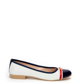 G7065BLW Γυναικεία Μπαλαρίνα Υπερμεγέθης Blondie Μπλε-Λευκό