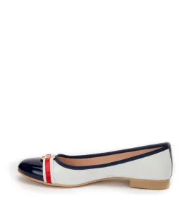 G7065BLW Γυναικεία Μπαλαρίνα Υπερμεγέθης Blondie Μπλε-Λευκό