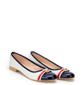 G7065BLW Γυναικεία Μπαλαρίνα Υπερμεγέθης Blondie Μπλε-Λευκό