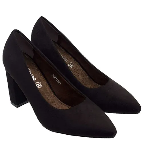G7111B Women's Pump SIRENA Black Suede