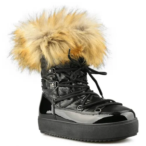 G7424B Women's Αprès Boots TENDENZ Black G7424B Women's Αprès Boots TENDENZ Black