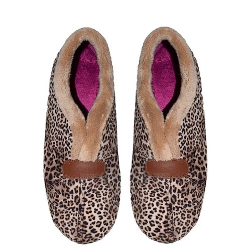 G7443L Γυναικεία Παντόφλα FAME Λεοπάρ