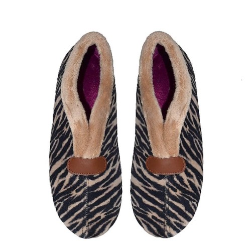 G7443Z Γυναικεία Παντόφλα FAME Ζέβρα