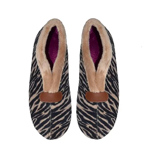 G7443Z Γυναικεία Παντόφλα FAME Ζέβρα