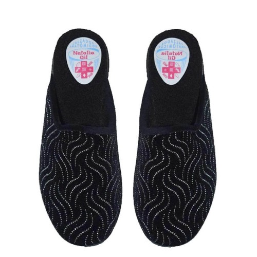 G7444B Γυναικεία Παντόφλα FAME Μαύρο